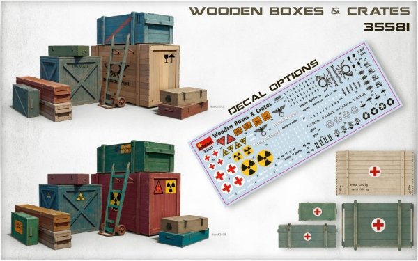 MiniArt 35581 Wooden Boxes &amp; Crates 1:35