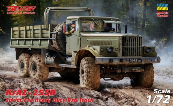 Armory Models 72450 KrAZ-255B Soviet Era Heavy Duty 6x6 cargo truck 1/72