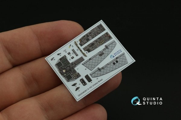 Quinta Studio QDS48361 A-10C 3D-Printed &amp; coloured Interior on decal paper (Hobby Boss) (Small version) 1/48