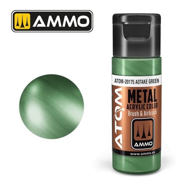 AMMO of Mig Jimenez 20175 ATOM METALLIC Aotake Green 20ml