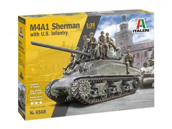 Italeri 6568 M4A1 SHERMAN with U.S. infantry 1/35