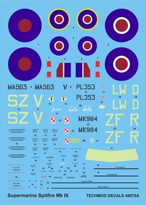 Techmod 48079 - Supermarine Spitfire IX (1:48)