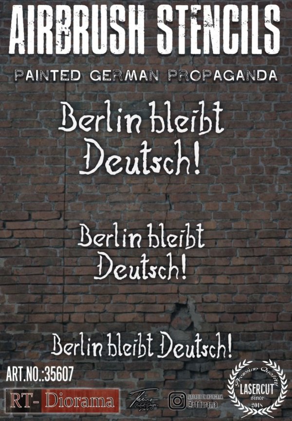 RT-Diorama 35607 Airbrush Stencil: Painted German Propaganda 1/35