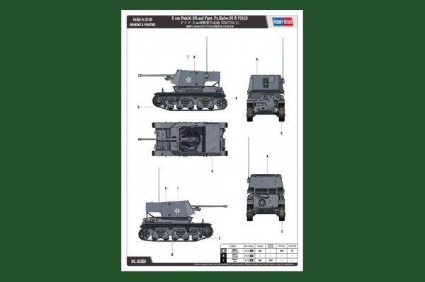 Hobby Boss 83808 5cm Pak auf Fgst. Pz.Kpfw. 35R 731 (1:35)