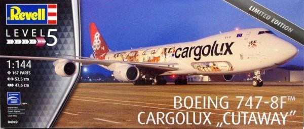 Revell 04949 Boeing 747-8F Cargolux Cutaway 1/144