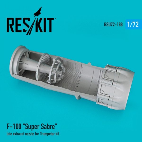 RESKIT RSU72-0188 F-100 &quot;SUPER SABRE&quot; LATE EXHAUST NOZZLE FOR TRUMPETER KIT 1/72