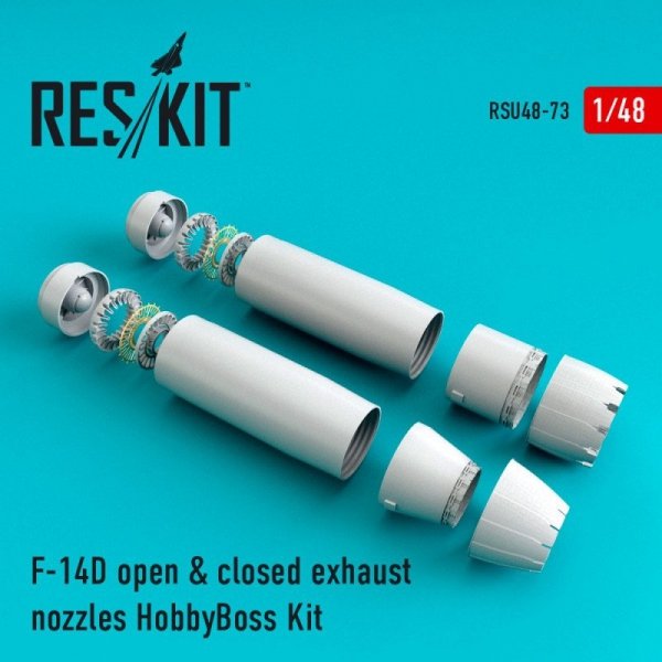 RESKIT RSU48-0073 F-14D Tomcat open &amp; closed exhaust nozzles for HobbyBoss kit 1/48