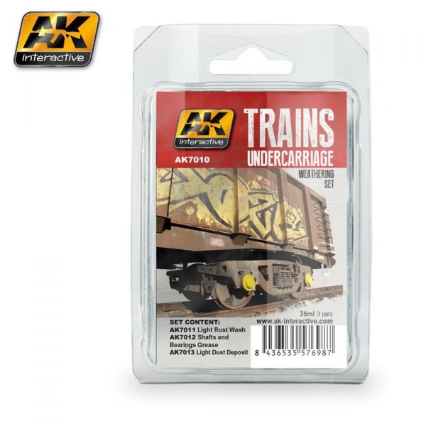 AK Interactive AK7010 Trains undercarriage Wathering Set