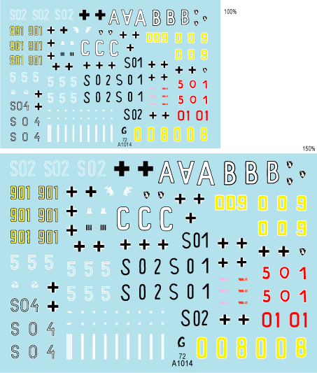 Star Decals 72-A1014 Befehlspanzer # 5. German Command 1/72