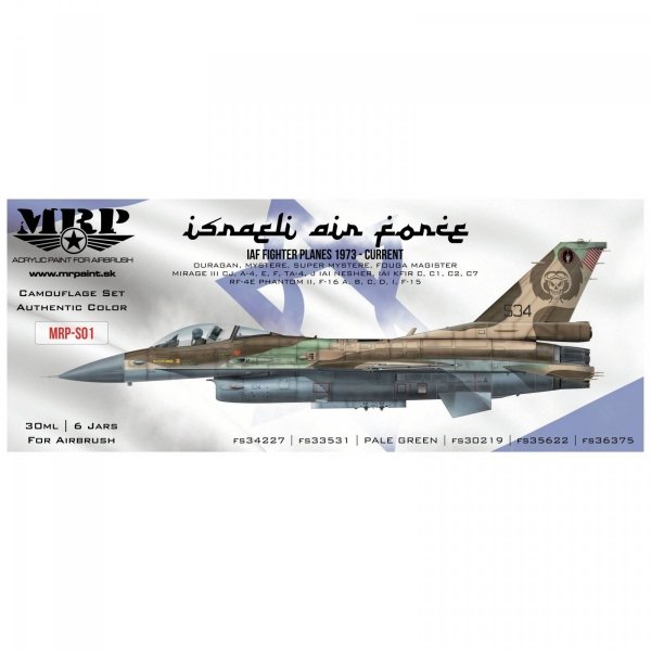 Mr. Paint MRP-S01 ISRAELI AIR FORCE 6x30ml