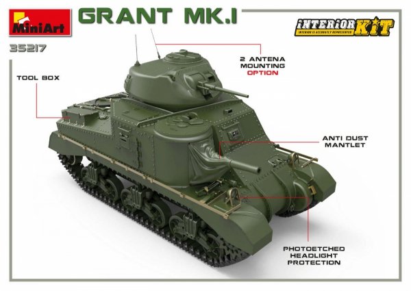 MiniArt 35217 Grant Mk.I w/interior 1/35