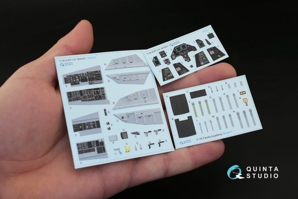 Quinta Studio QD32031 F-16I 3D-Printed &amp; coloured Interior on decal paper (for Academy kit) 1/32