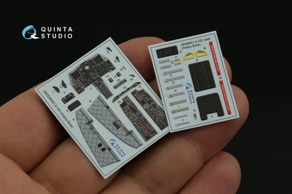 Quinta Studio QD48361 A-10C 3D-Printed &amp; coloured Interior on decal paper (Hobby Boss) 1/48