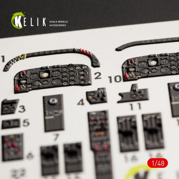 KELIK K48055 IA-58 PUCARA INTERIOR 3D DECALS FOR KINETIC KIT 1/48