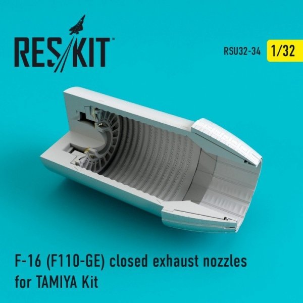 RESKIT RSU32-0034 F-16 (F110-GE) closed exhaust nozzles for TAMIYA Kit 1/32