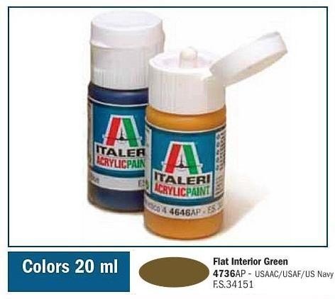 Italeri 4736AP FLAT INTERIOR GREEN 20ml 