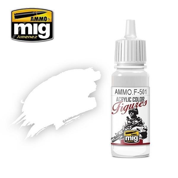 Ammo of Mig Jimenez F501  WHITE FOR FIGURES 17ML