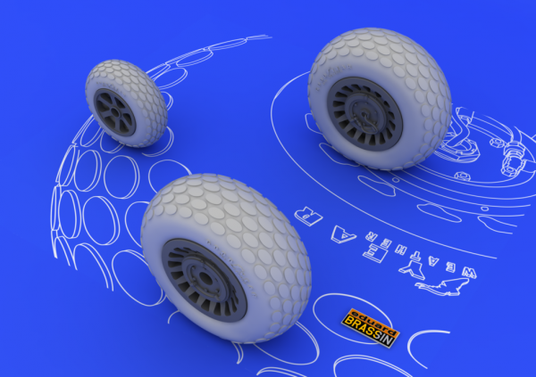 Eduard 648057 P-61 wheels 1/48 (GREAT WALL HOBBY)