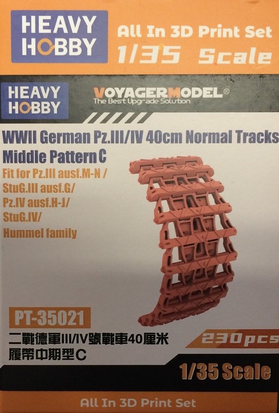 Heavy Hobby PT35021 WWII German Pz.III/IV 40cm Normal Tracks Middle Pattern C 1/35