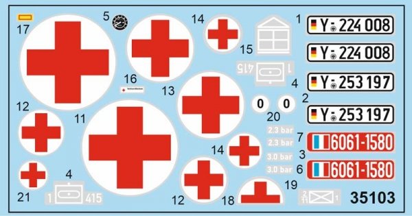 ACE 35103 0,5t Light truck 4x4 Iltis SAN w/medical mission kit 1/35
