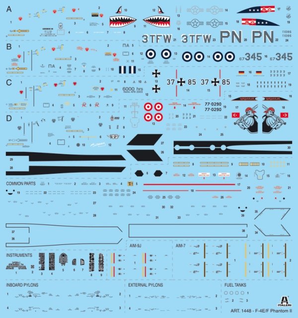 Italeri 1448 F-4E/F Phantom II 1/72