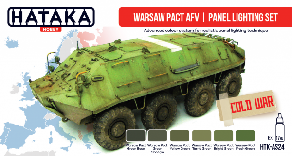 Hataka HTK-AS24 Warsaw Pact AFV panel lighting set (6x17ml)