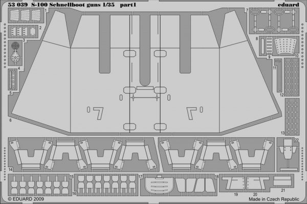 Eduard 53039 S-100 Schnellboot guns ITALERI 1/35