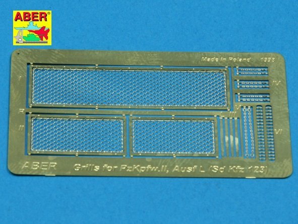 Aber 35G09 Grilles for german tank Pz.Kpfw. II, Ausf.L Luchs (SD.Kfz.123) (1:35)