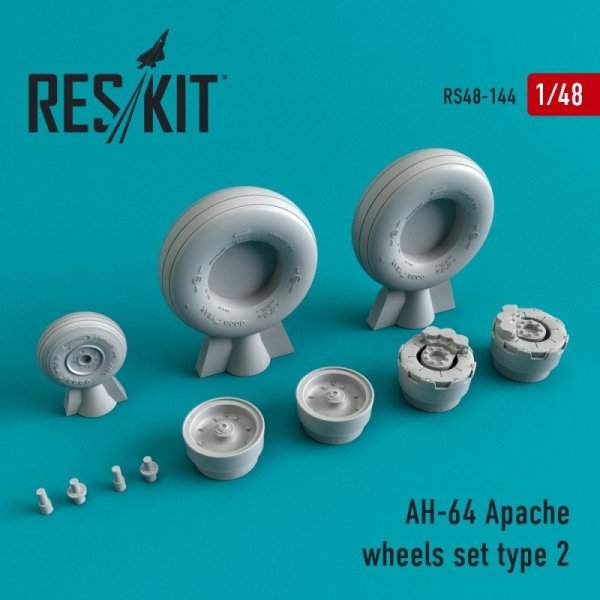 RESKIT RS48-0144 AH-64 Apache wheels set Type 2 1/48