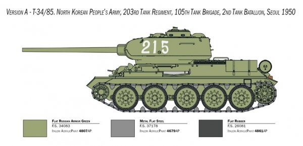 Italeri 6585 T-34/85 Korean War 1/35