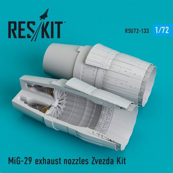 RESKIT RSU72-0133 MiG-29 exhaust nozzles for Zvezda 1/72