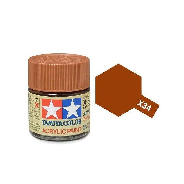 Tamiya 81034 Acryl X-34 Metallic Brown 23ml