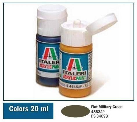 Italeri 4852AP FLAT MILITARY GREEN 20ml 