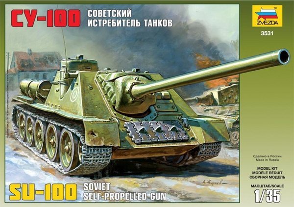 Zvezda 3531 SU-100 Soviet self-propelled gun (1:35)
