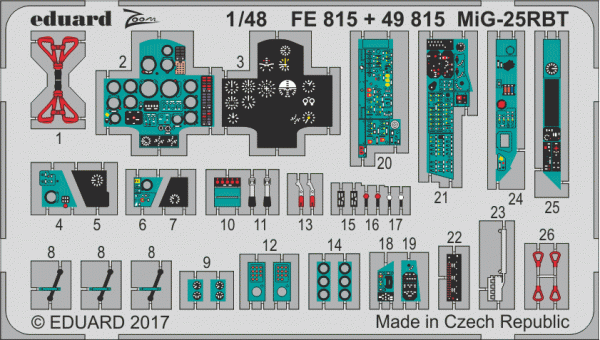 Eduard 49815 MiG-25RBT interior ICM 1/48