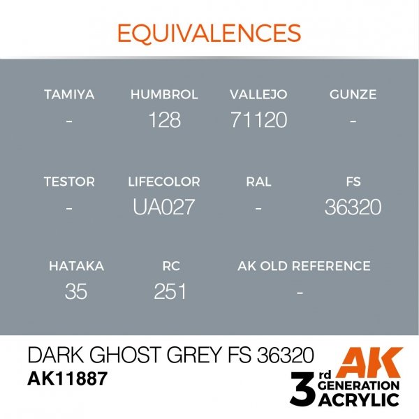 AK Interactive AK11887 DARK GHOST GREY FS 36320 – AIR 17ml