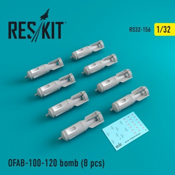 RESKIT RS32-0156 OFAB-100-120 bomb (8 pcs) 1/32