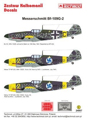 Techmod 24007 - Messerschmitt Bf 109G-2 (1:24)