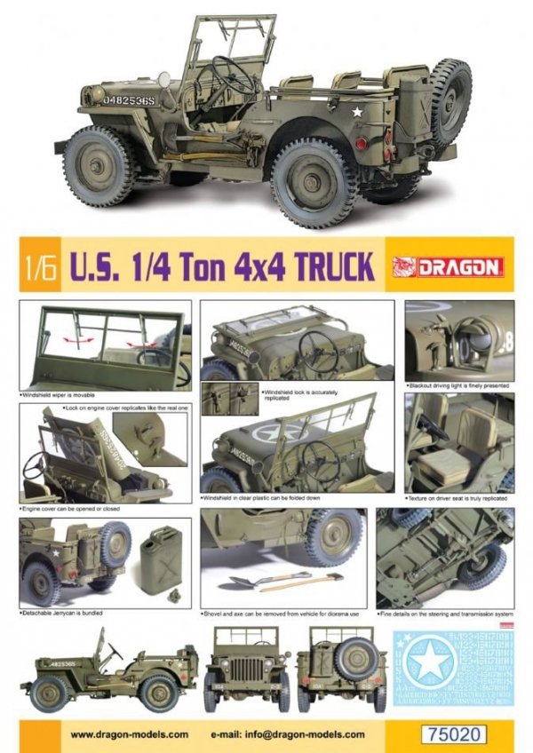 Dragon 75020 1/4-Ton 4x4 Truck 1/6