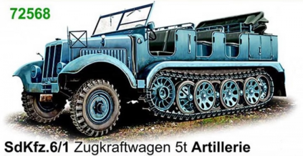 ACE 72568 Sd.Kfz. 6/1 Zugkraftwagen 5t Artillerie 1/72