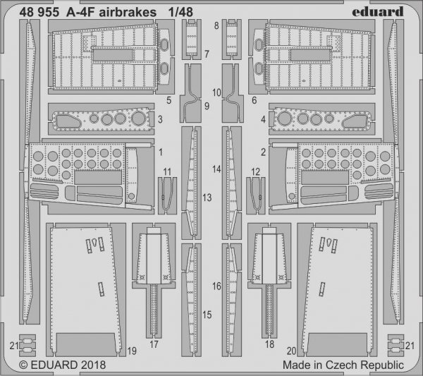 Eduard 48955 A-4F airbrakes HOBBY BOSS 1/48