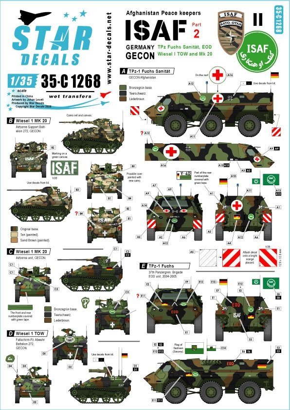 Star Decals 35-C1268 Afghani Peace keepers - ISAF 2 1/35