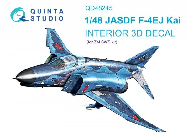 Quinta Studio QD48245 F-4EJ Kai 3D-Printed &amp; coloured Interior on decal paper (ZM SWS) 1/48