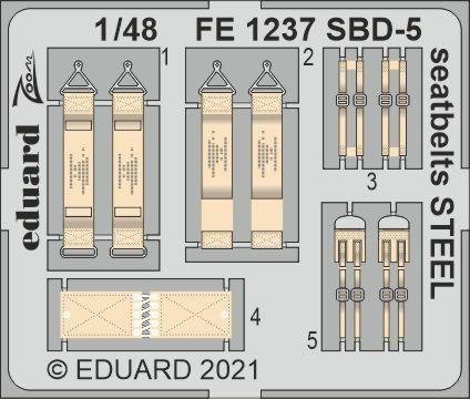 Eduard FE1237 SBD-5 seatbelts STEEL REVELL 1/48