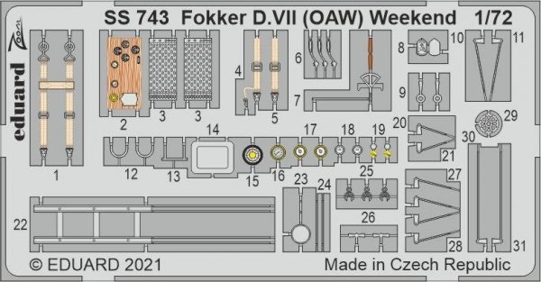 Eduard SS743 Fokker D.VII (OAW) Weekend EDUARD 1/72