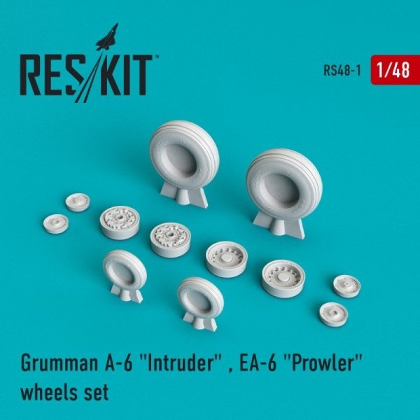 RESKIT RS48-0001 A-6 Intruder / EA-6 &quot;Prowler&quot; wheels set 1/48