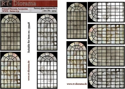 RT-Diorama 35741 Printed Accessories: Factory glass windows No.5 1/35