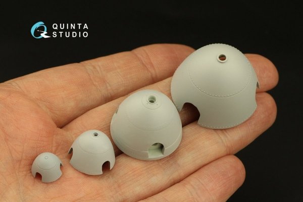 Quinta Studio QRV-039 Radial riveting rows (rivet size 0.10 mm, gap 0.4 mm, suits 1/72), White color 1/72