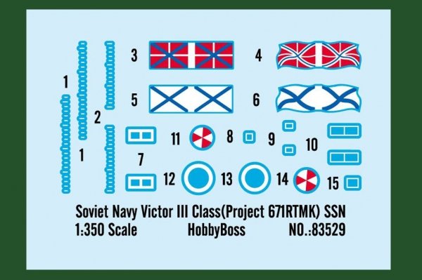 Hobby Boss 83529 Soviet Navy Victor III Class (Project 671RTMK) SSN (1:350)