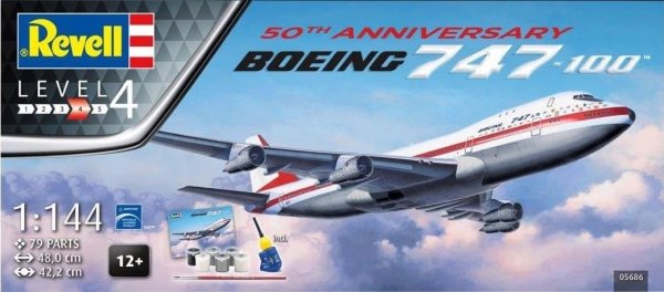 Revell 05686 Boeing 747-100 50th Anniversary 1/144